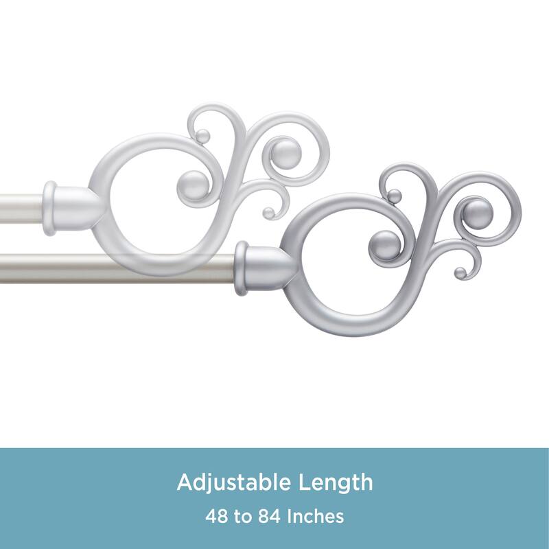 Kenney Valencia 5/8" Standard Decorative Window Curtain Rod