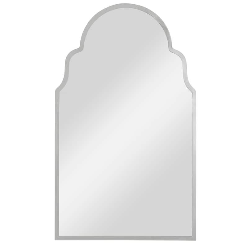 3.5' Metallic Gray Furniture Uttermost Brayden Nickel Arch Mirror