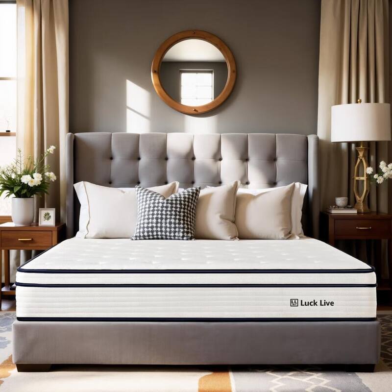 10 inch Medium Euro Top Gel Memory Foam Independent Bagged Spring Mattress in a Box