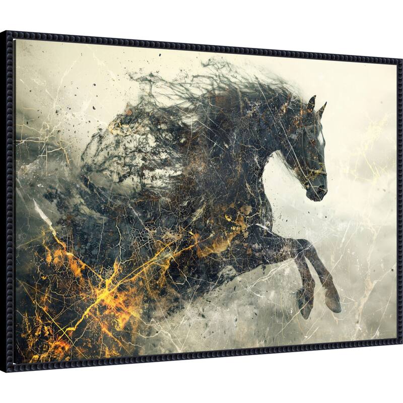 Horse No 15 by Rafal Kulik Framed Canvas Wall Art Print