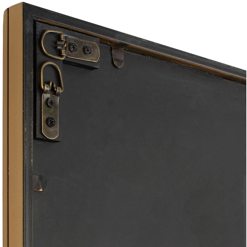 Edin Hand-Painted Gold Modern Mirror - 36"H x 30"W x 1.5"D