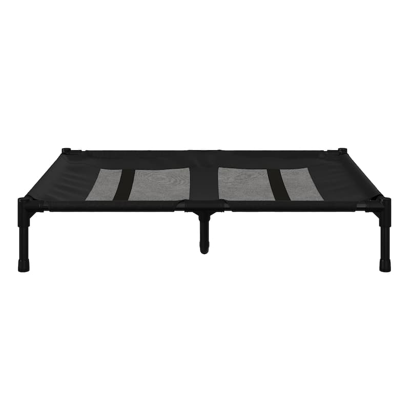 Petmaker Steel Frame Elevated Dog Bed with Non-Slip Feet - Indoor/Outdoor Puppy Cot for Pets