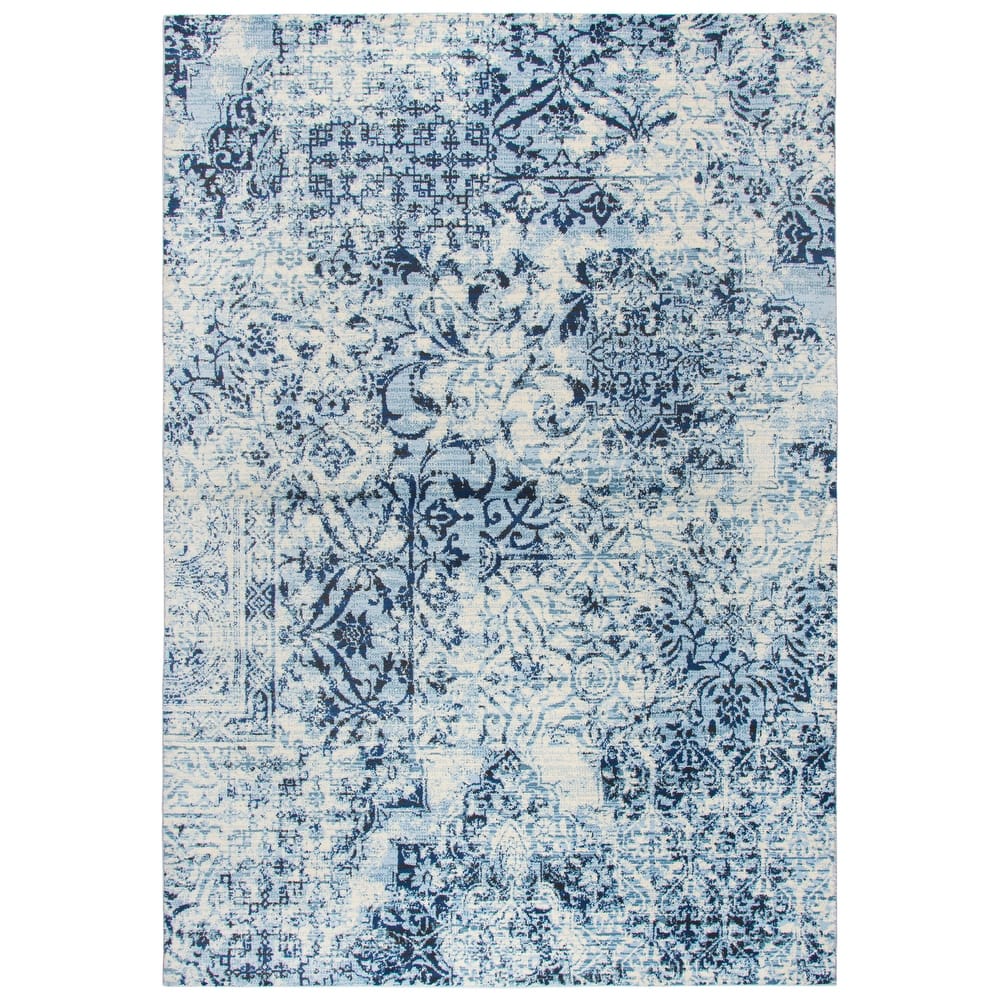 Alora Decor Swagger Ivory, Blue, and Black Persian-style Rug