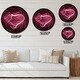 preview thumbnail 4 of 8, Designart 'Happy Valentine's Day' Oversized Modern Wall CLock