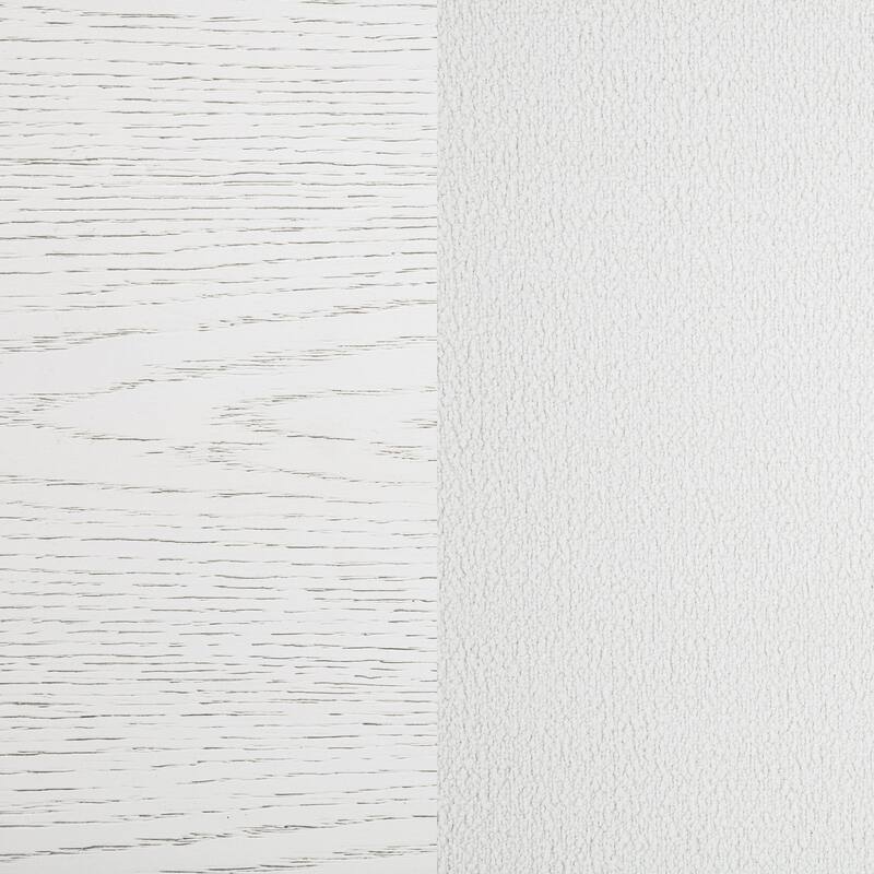 Inverness Distressed White Queen Upholstered Panel Bed