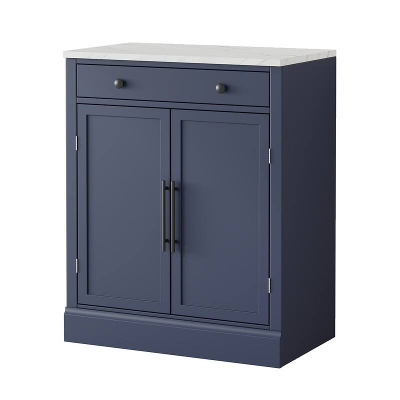 Freestanding Kitchen Pantry Cabinet,Buffet Food Storage Cabinet with Drawers and Adjustable Shelves