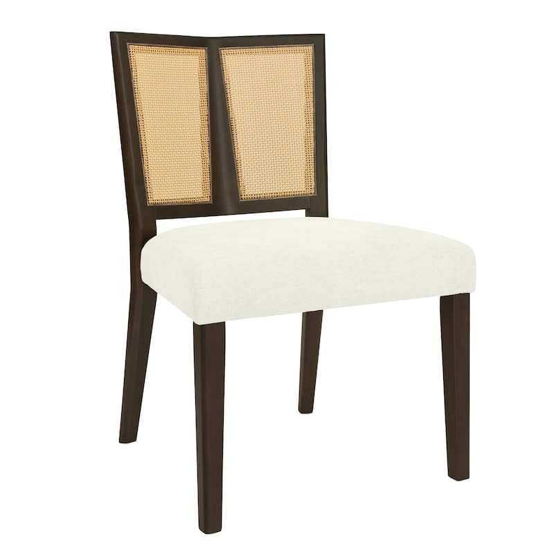 Christopher Knight Home - Oliver Mid-Century Rattan Back Upholstered Dining Chair Set of 2