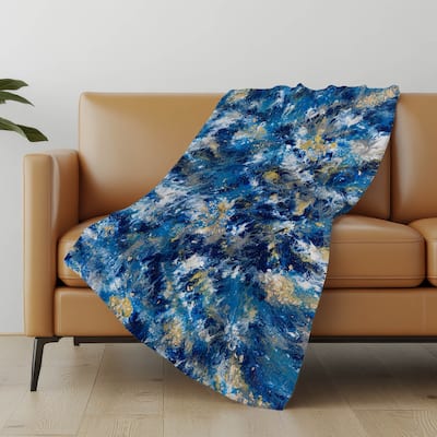Premium Machine Washable ASB62 Abstract Modern Sherpa Throw Blanket