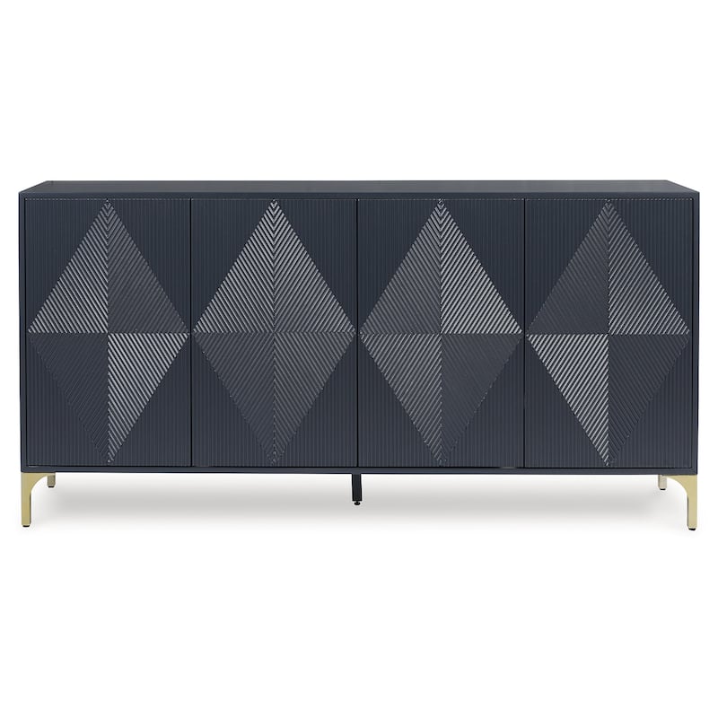 Signature Design by Ashley Loirwick Dark Blue Accent Cabinet - 72" W x 15.88" D x 36.25" H
