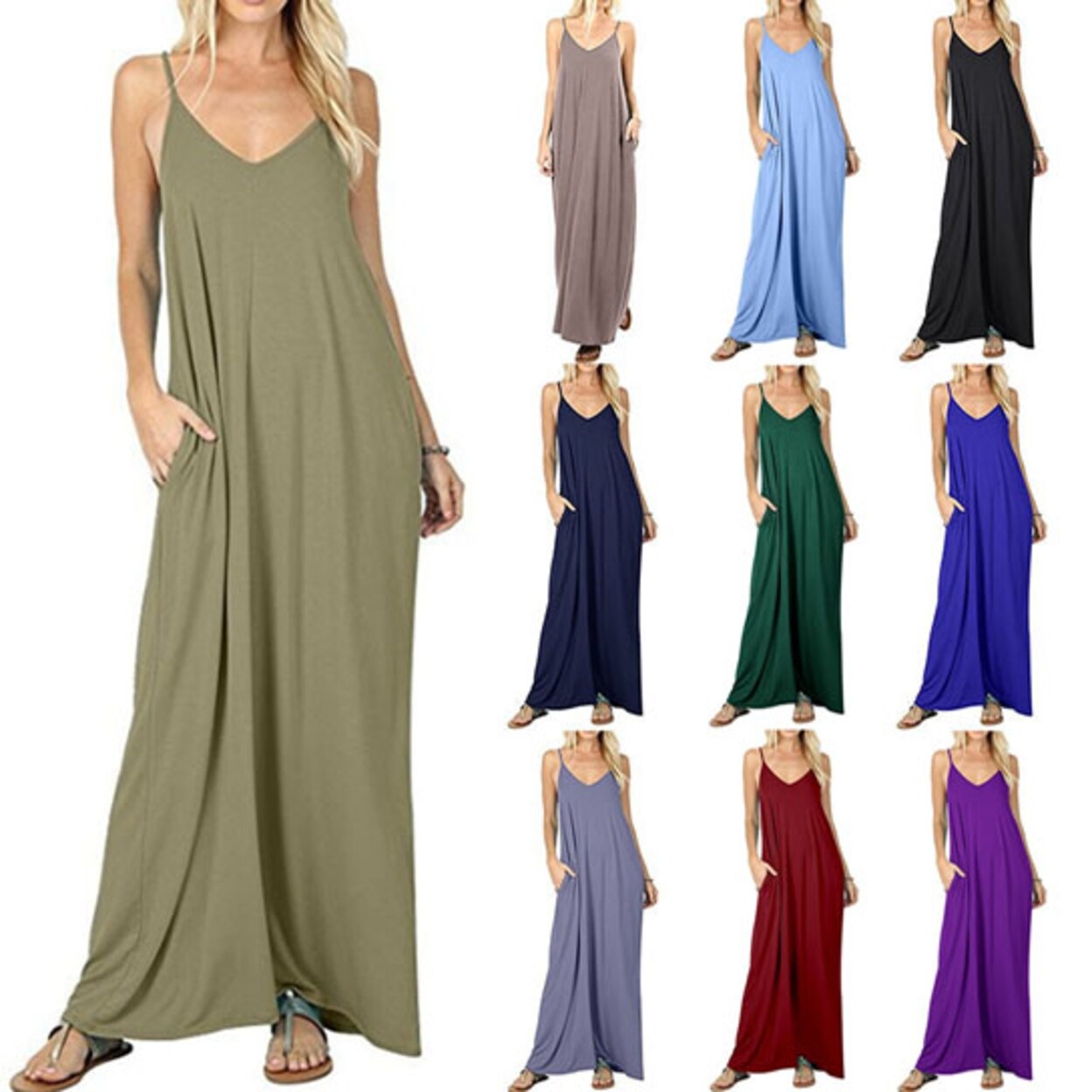 loose spaghetti strap dress