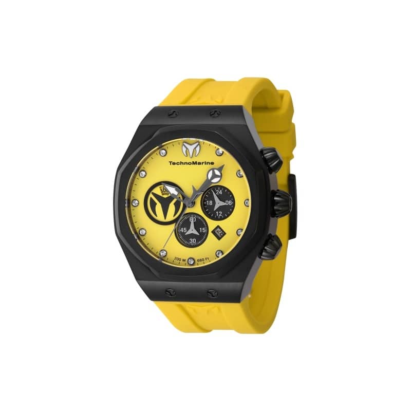 Technomarine Men's TM-523002 Reef Quartz Black, Yellow Dial Watch