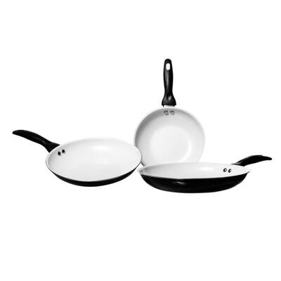 Lexi Home Non-Stick Ceramic Coated 3-Piece Frying Pan Set