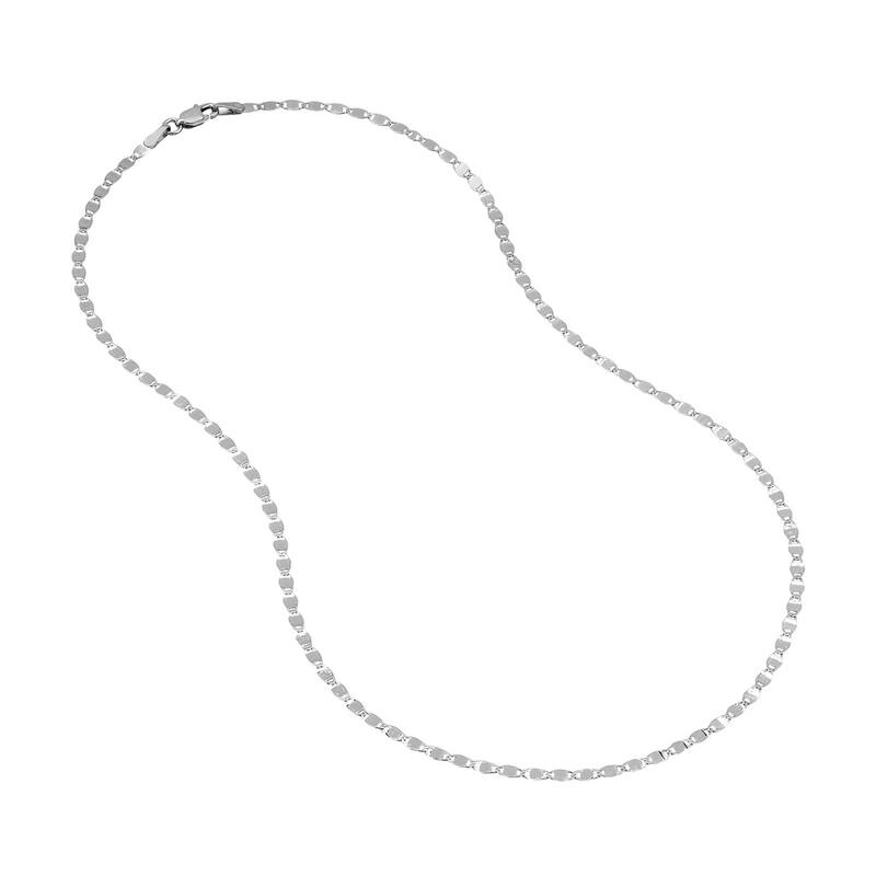 Curata 14k White Gold 2.7mm Chain Bracelet Lobster Lock Closure 7.50 Inch