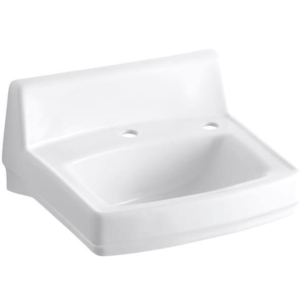 Kohler K-2031-NR Greenwich 15" Wall Mounted Bathroom Sink with 2 Holes Drilled - White