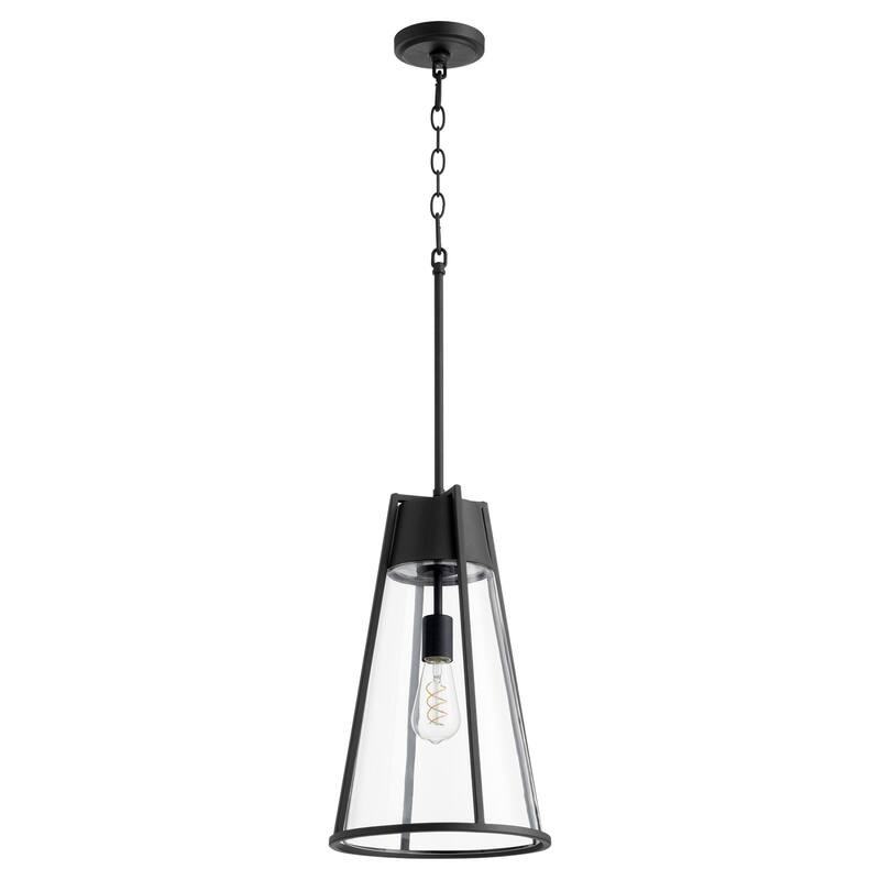 Quorum International 11" Wide Pendant with Glass Shade