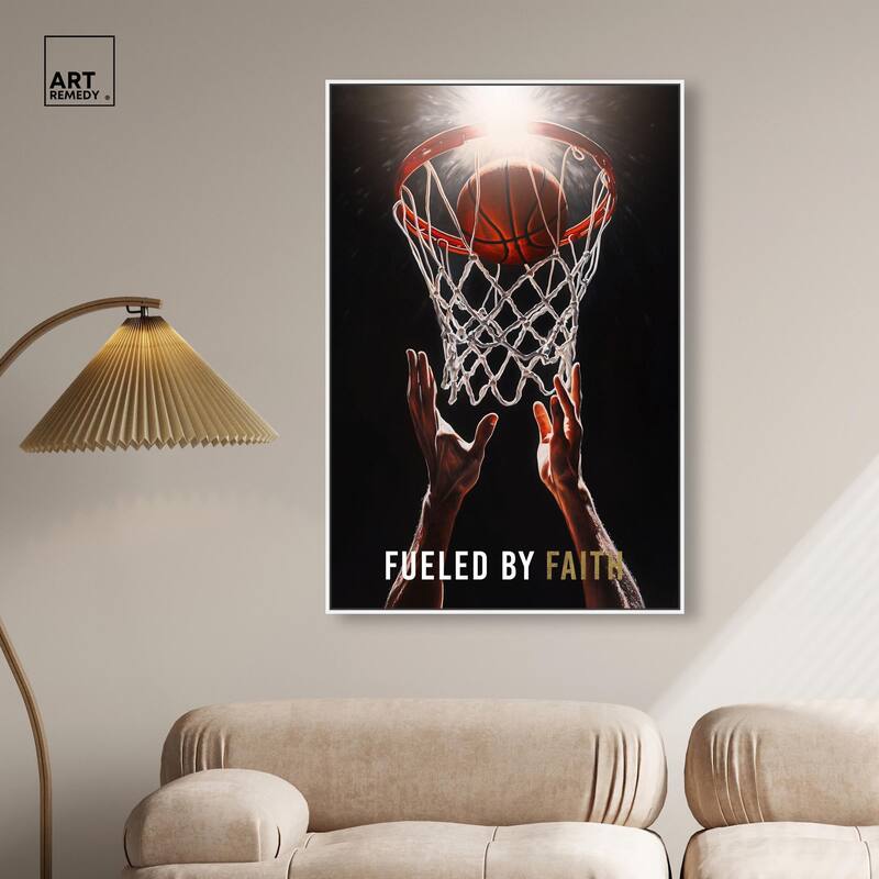 Fueled by Faith Basketball Canvas by Art Remedy