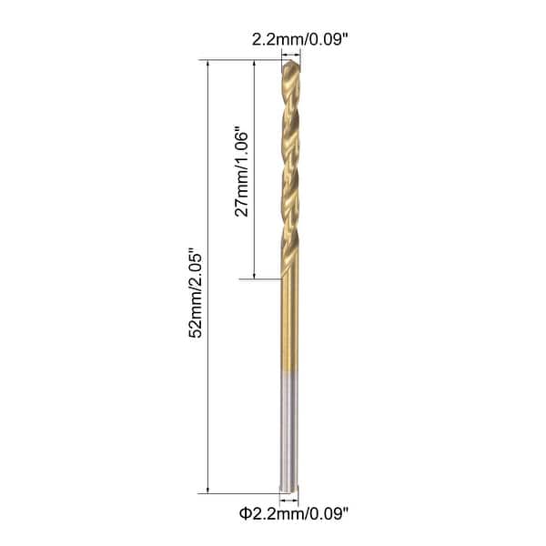 HSS Straight Shank Twist Drill Bit Fully Ground Titanium Coated - Bed ...
