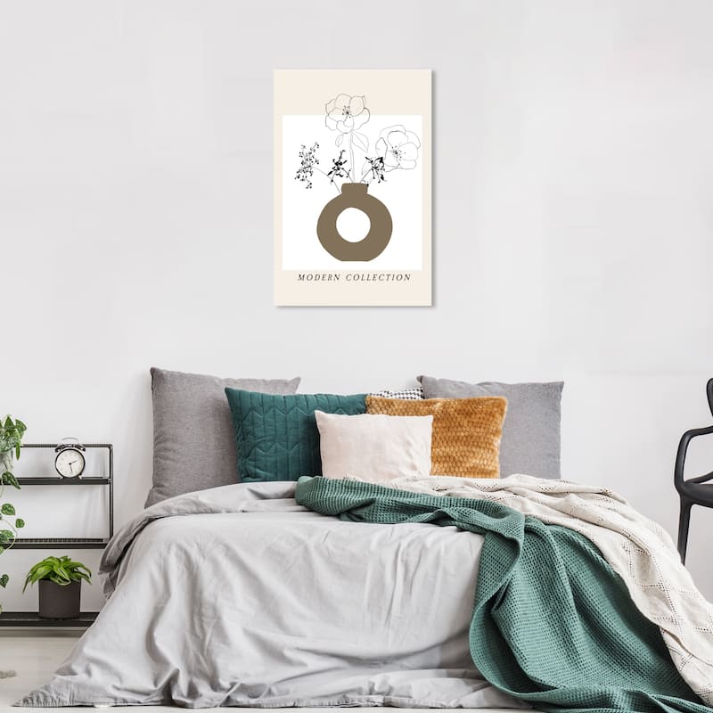 Wynwood Studio Canvas Floral and Botanical Modern Floral Collection White and Modern & Contemporary Wall Art Canvas Print - 36 x 24