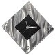 preview thumbnail 2 of 3, Statements2000 Black/Silver Modern Metal Wall Clock Art Accent Decor by Jon Allen - Prediction Clock