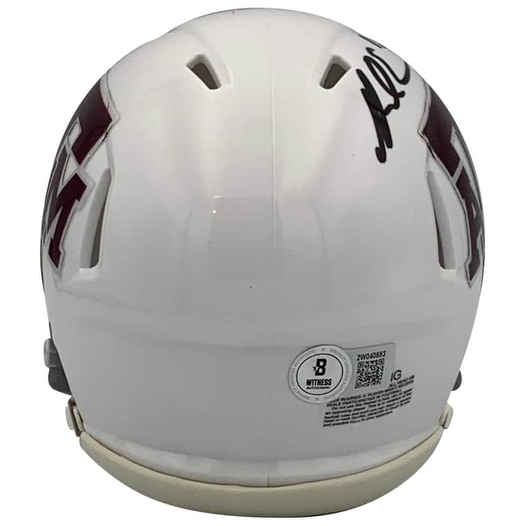 Mike Evans Autographed Texas A&M Aggies Signed Football Mini Helmet Beckett COA White - 8'6" x 11'6"