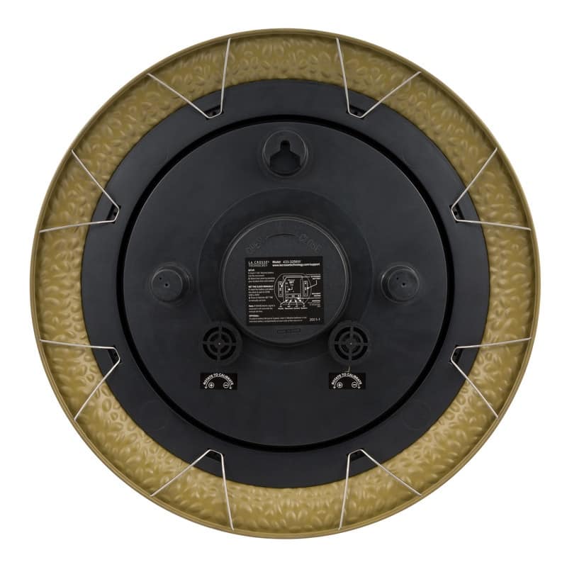 La Crosse 433-29917-INT 21" Outdoor Atomic White-Wash Metal Wall Clock