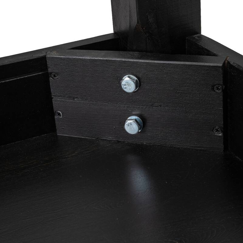 46" x 30" Rectangular Antique Rustic Solid Pine Farm Dining Table