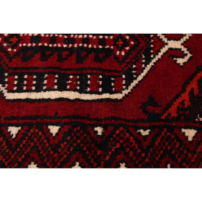 ECARPETGALLERY Hand-knotted Teimani Red Wool Rug - 5'3 x 10'0