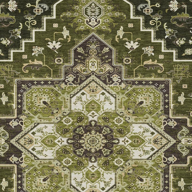 HomeRoots Oriental Traditional Rectangle Outdoor Rug