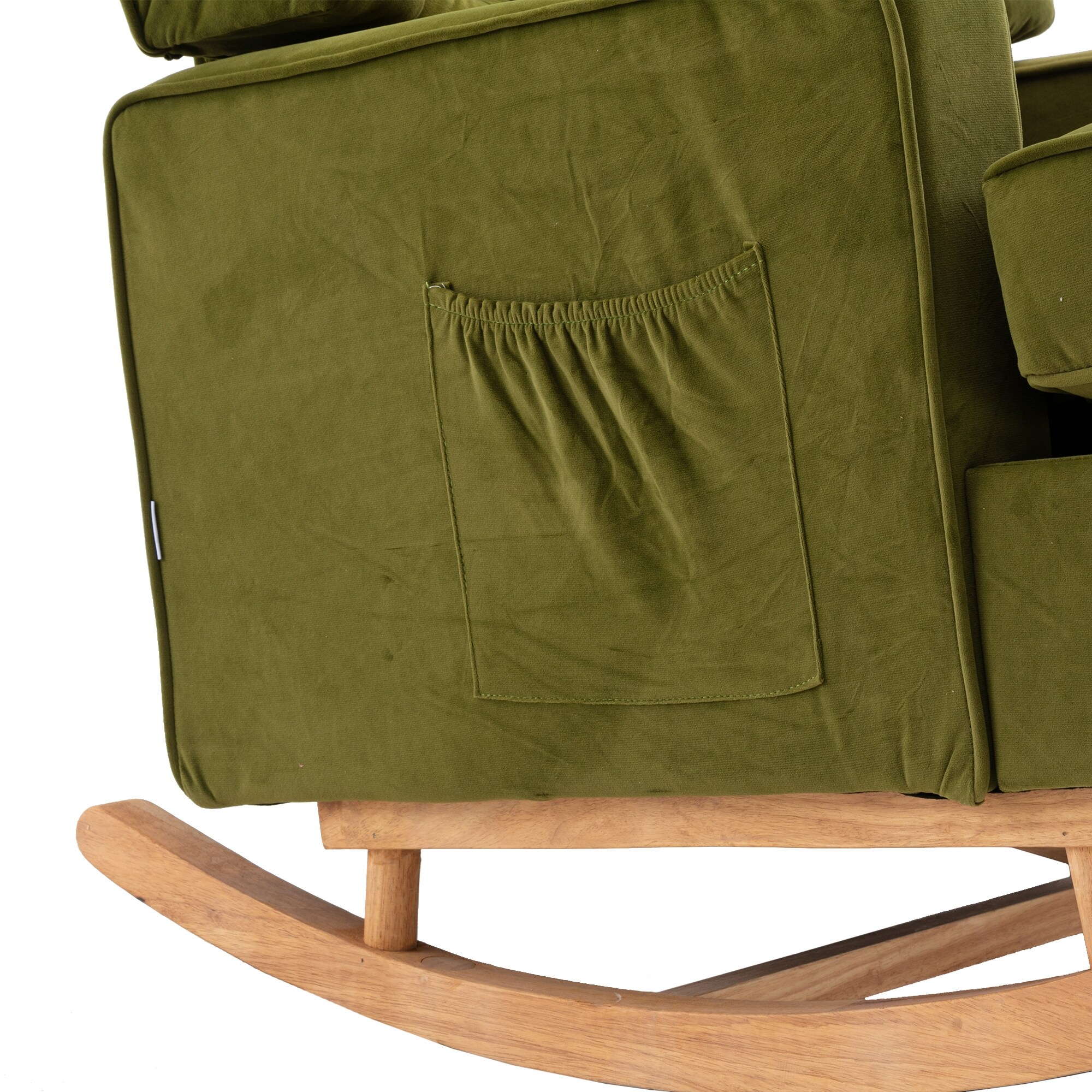 Nursery Rocking Chair Upholstered Mid Century Modern Rocker
