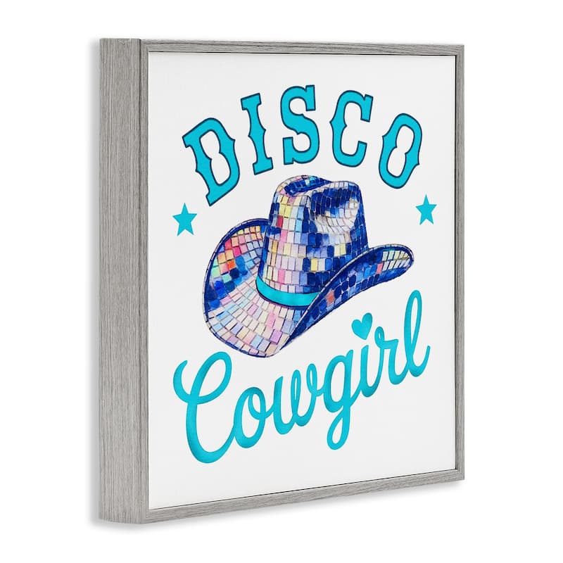 Stupell Turquoise Disco Cowgirl Framed Giclee Art Design By Amanda Greenwood