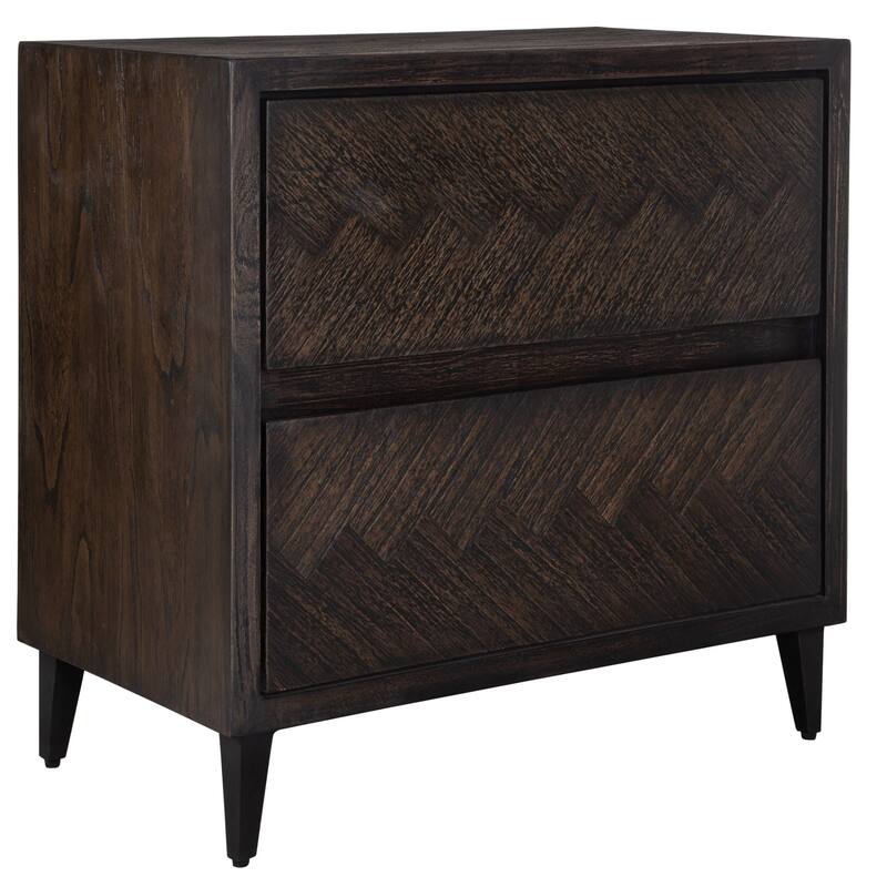 Herringbone Storage Accent Chest - 30" - Brown