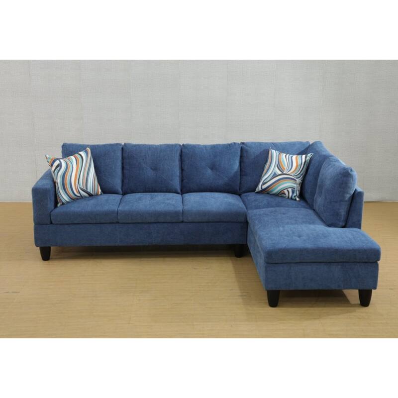 KISRAIS 97" Wide 2-Piece Upholstered Sectional Sofa Set for Small Space