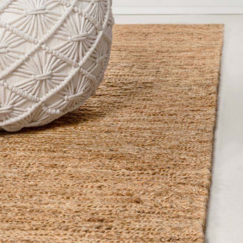 JONATHAN Y Zolak Rustic Beach House Wide Ticking Stripe Jute Rug