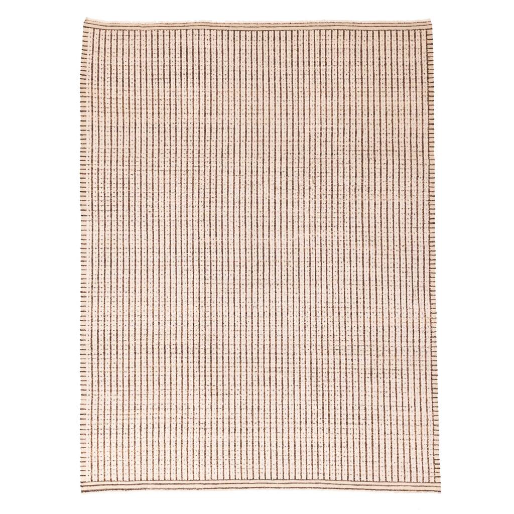 ECARPETGALLERY Hand-knotted Pak Finest Marrakesh Ivory Wool Rug - 8'1 x 10'2