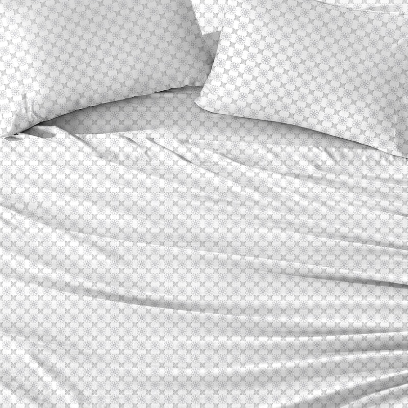 Patina Vie Maison Cotton Percale Vintage Floral Sheet Set