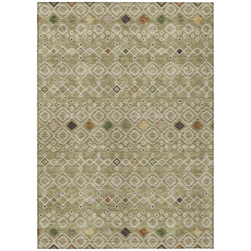 HomeRoots Geometric Modern Rectangle Outdoor Rug