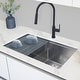 preview thumbnail 22 of 21, AZUNI 28 inches L x 19 inches W Double Bowl Undermount 16G Workstation Kitchen Sink with accessories C228L - 28" x 19" x 10"