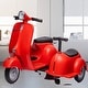 preview thumbnail 13 of 11, 6V Vespa Motorcycle Ride-On with Sidecar, Storage, LED Lights, and Realistic Features ,For Kids Ages 3+ - Red