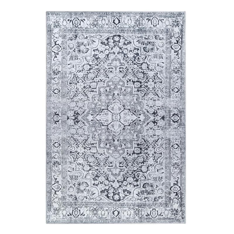 Superior Elodie Bohemian Geometric Floral Medallion Indoor Area Rug