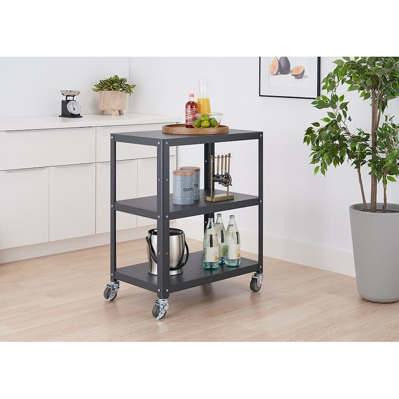 TRINITY Metal Utility Cart 30x18x36