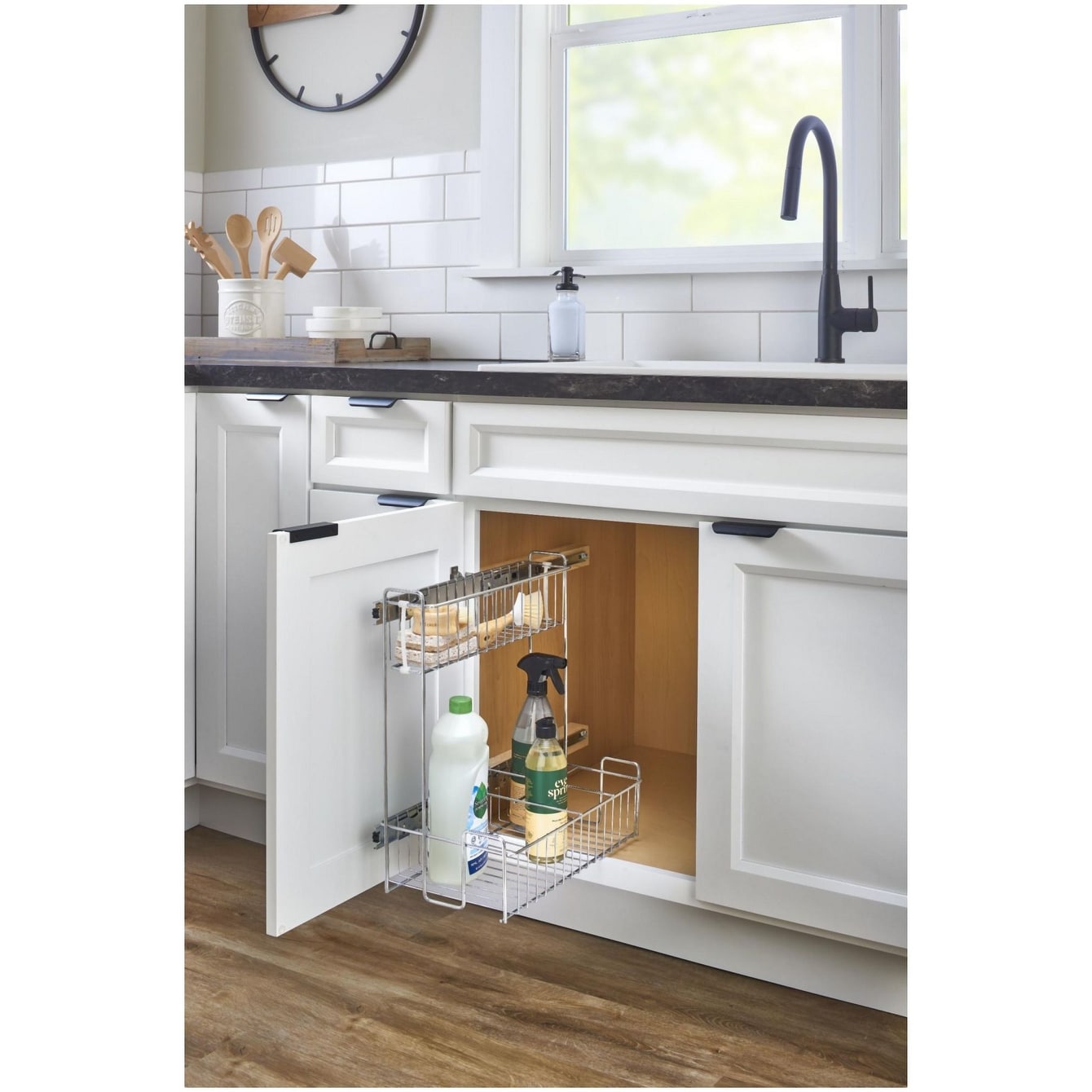 548-10CR Chrome Kitchen Sink Cabinet Pull Out Organizer by Rev-A-Shelf