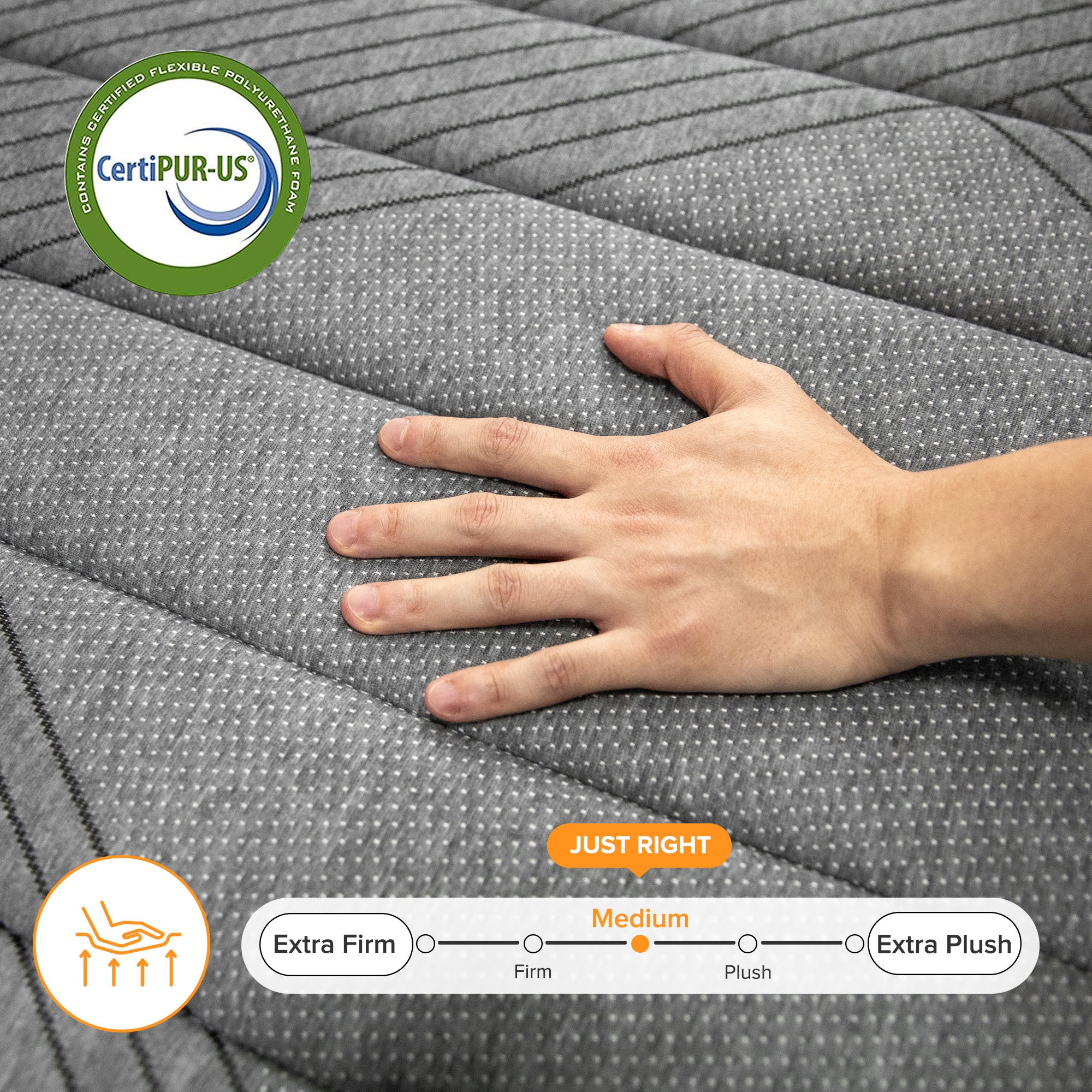IFLUOUS 8/12 in. Medium Firm Gel-infused Memory Foam Hybrid