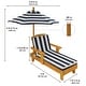 preview thumbnail 5 of 5, Kid's Blue/ White Striped Outdoor Chaise with Umbrella