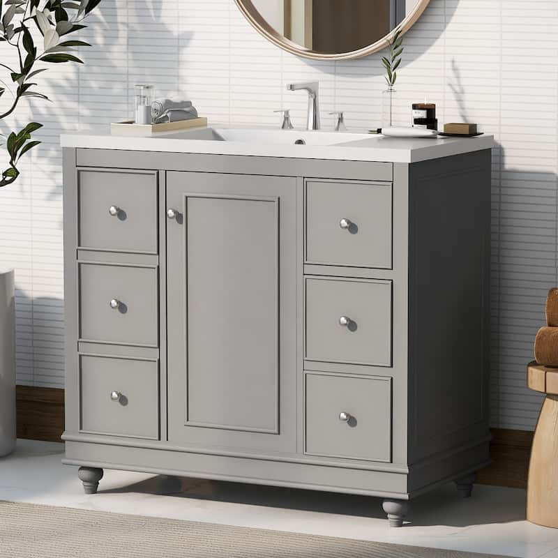 36" Gray Bathroom vanity
