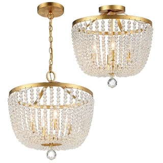 Rylee 4 Light Antique Gold Chandelier - 16.5'' W x 17'' H