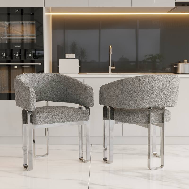 Luxurious Dining Room Table Set with Velvet Dining Chairs