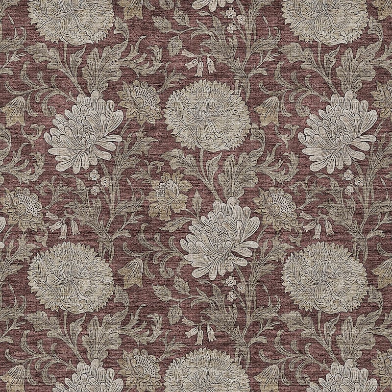 HomeRoots Floral Transitional Rectangle Outdoor Rug