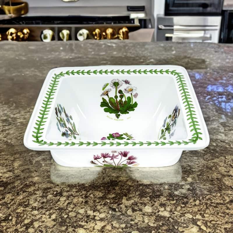 Portmeirion Botanic Garden Square Salad Bowl - 10.5"