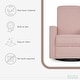 preview thumbnail 13 of 18, Evolur Raleigh Glider in Light Sand, Upholstered Plush Seating 360° Swivel Glider Rocking Chair