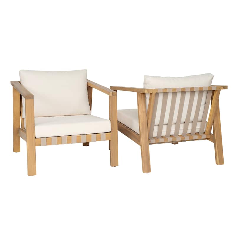 Christopher Knight Home-Emma Patio Acacia and Rope Club Chair
